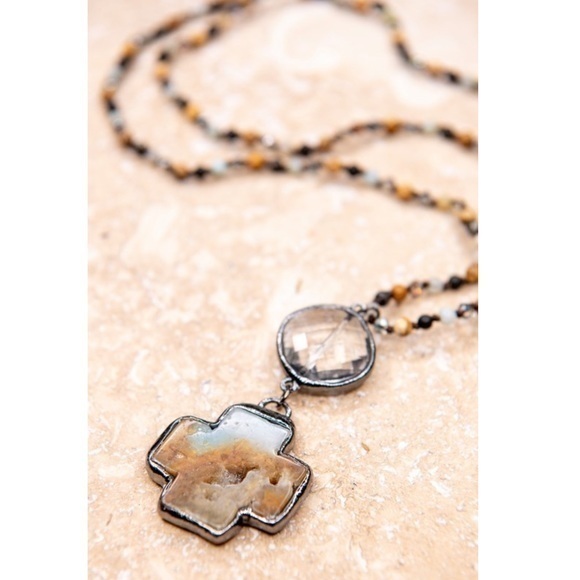 Amazonite Natural Stone Beaded Necklace - Picture 5 of 8